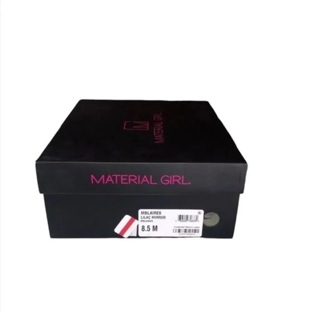 Material Girl Womens Blaire Metallic Heels Size 8.5